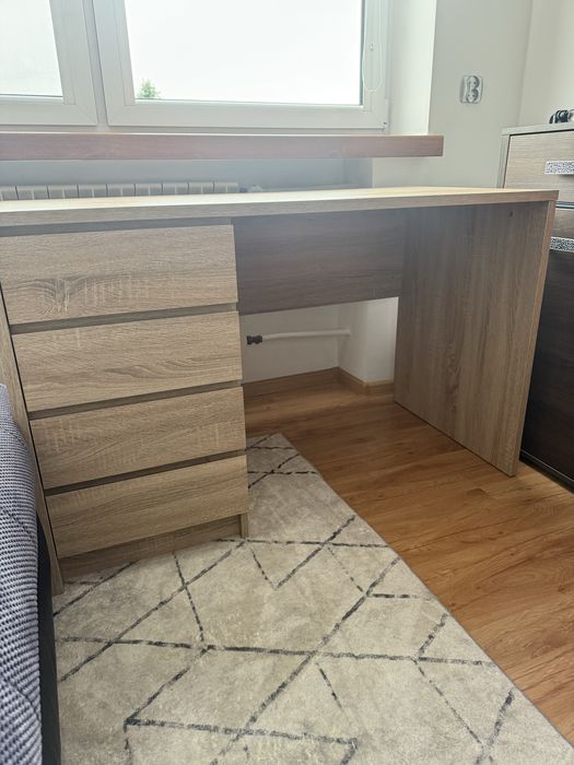 Biurko LIMFJORDEN 60x120 4 szuflady kolor ciemny nat. dąb