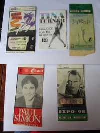 bilhetes concertos    Sting Genesis Paul Simon