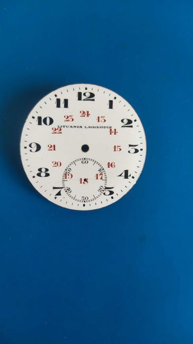 Lituania Laikrodis,porcelanowa tarcza,zegarek kieszonkowy,antyk