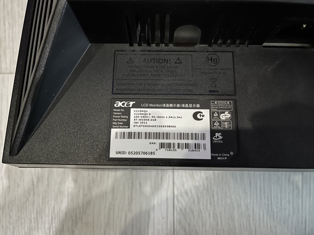 Монітор 21.5" Acer V223HQVB