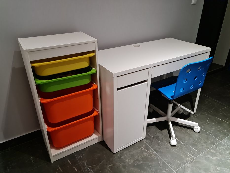 Biurko + krzesło + organizer IKEA – super stan!