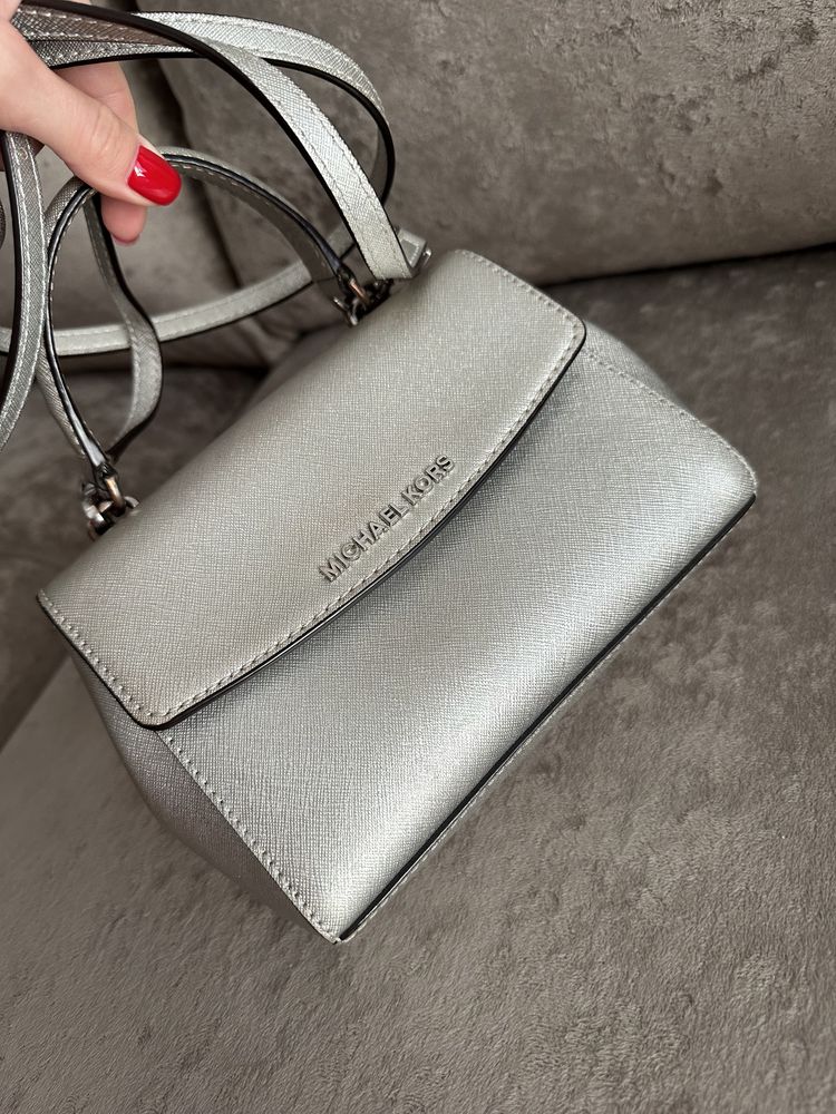 Сумка Michael kors Ava mini silver