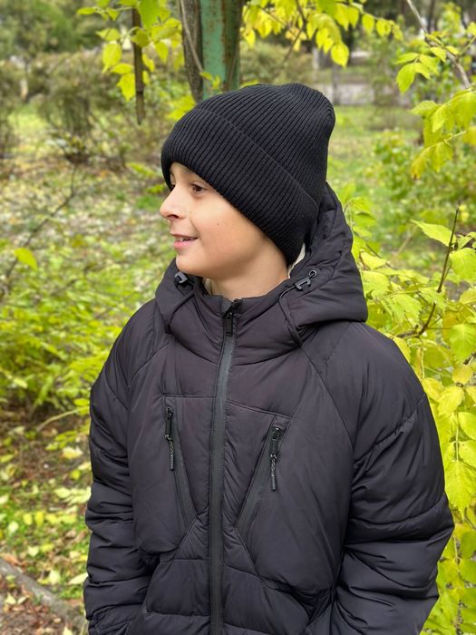 Комплект для хлопчика шапка та хомут зимовий