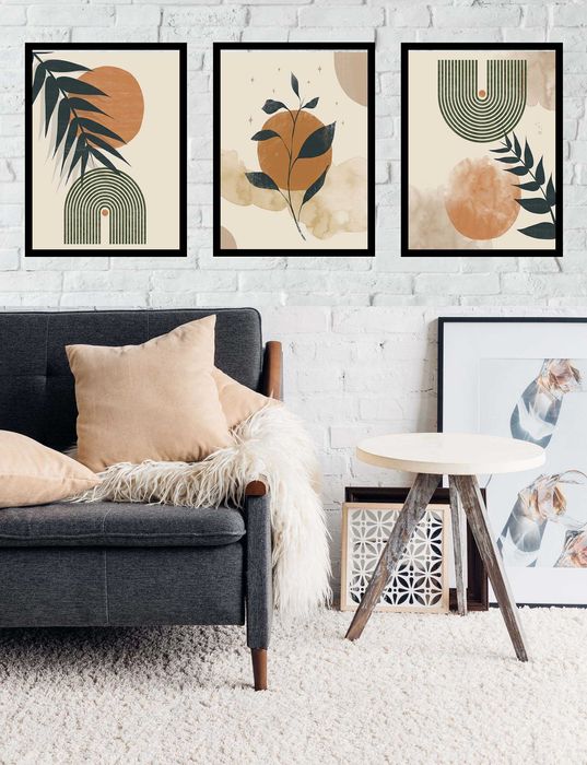 50x40 obrazy w ramie plakaty ramka ABSTRAKCJA GEOMETRIA KSZTAŁT BOHO