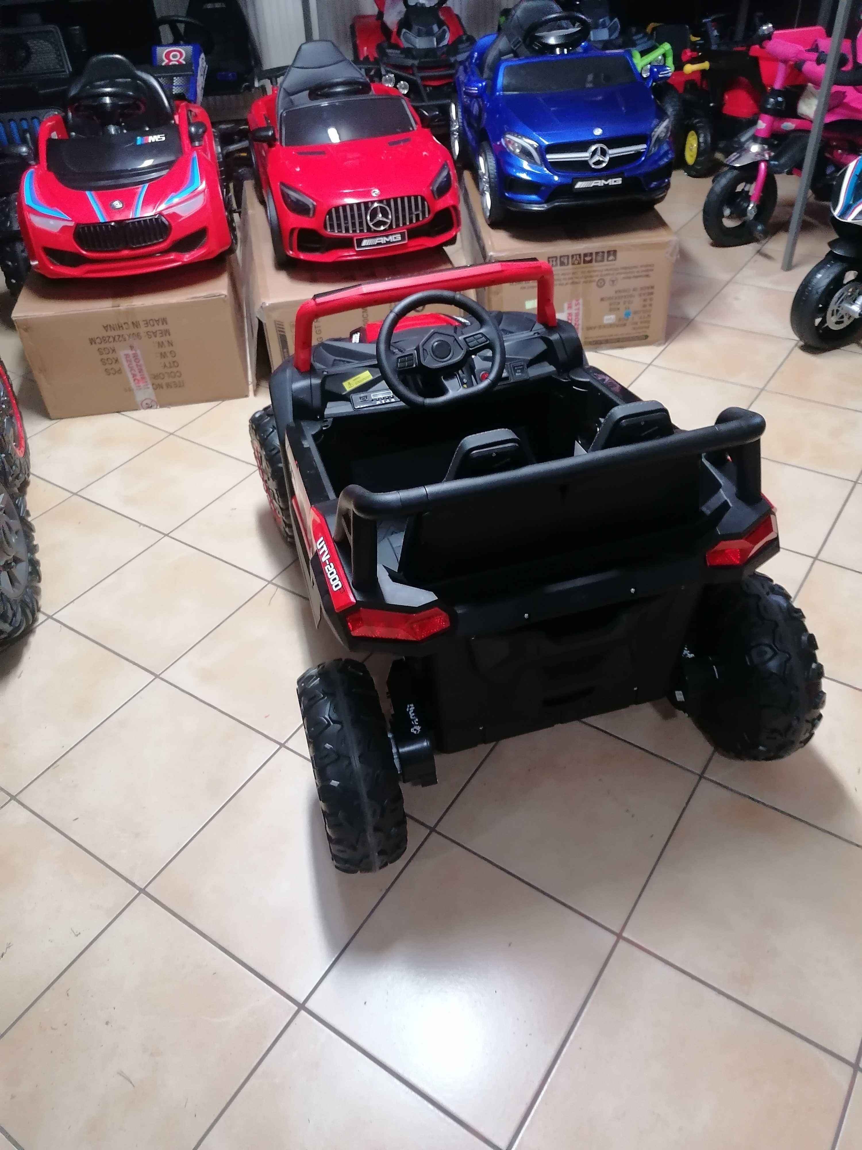 Samochód Jeep Buggy UTV 2000M Racing na akumulator dla dzieci Czerwony