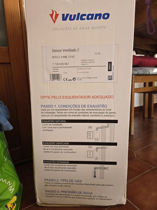 Esquentador vulcano ventilado 11L