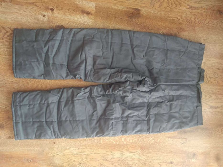 Szare spodnie zimowe robocze BHP ocieplane