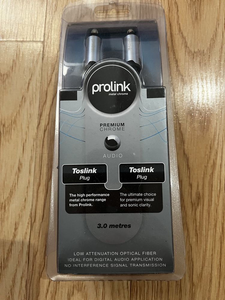 Kabel Toslink Chrome Premium 3m marki Prolink