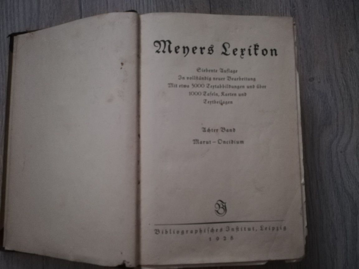 Meyers Lexikon Tom 8, po niemiecku, 1928r.