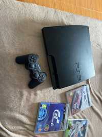 PlayStation 3 com um comando e 5 jogos