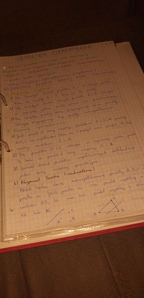Notatki na studia z matematyki. Geometria Elementarna
