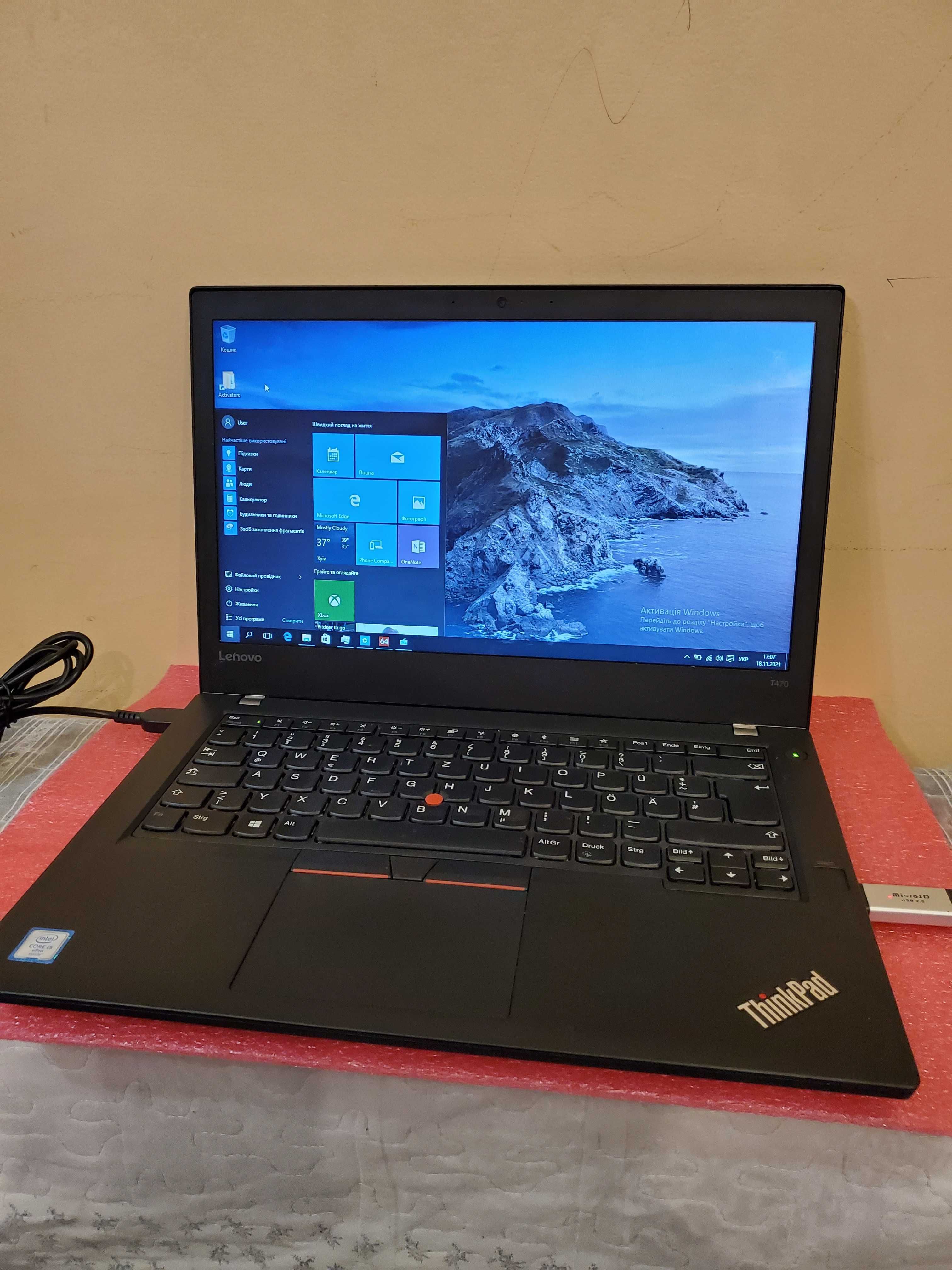 Lenovo ThinkPad T470 14" Core i5-6300U 8GB 256GB SSD що Новий