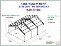 Nowa KONSTRUKCJA WIATA OCYNKOWANA 8,2 x 9,5 Garaż Magazyn Hala Rolna