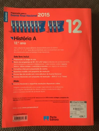 Livro "Preparação para o Exame Nacional de História A" (12º ano)