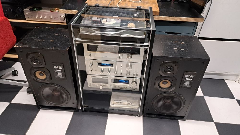 Wieża Pioneer ct-f600 sa-508 pl-400x tx-608 szafka blue line