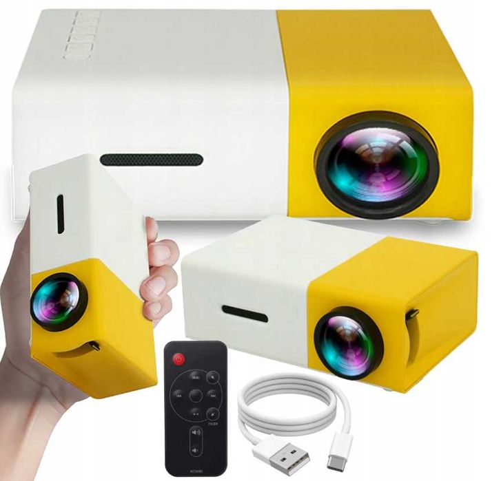 Projektor Rzutnik Przenośne Kino Domowe MINI LED FULL HD USB DO FILMÓW