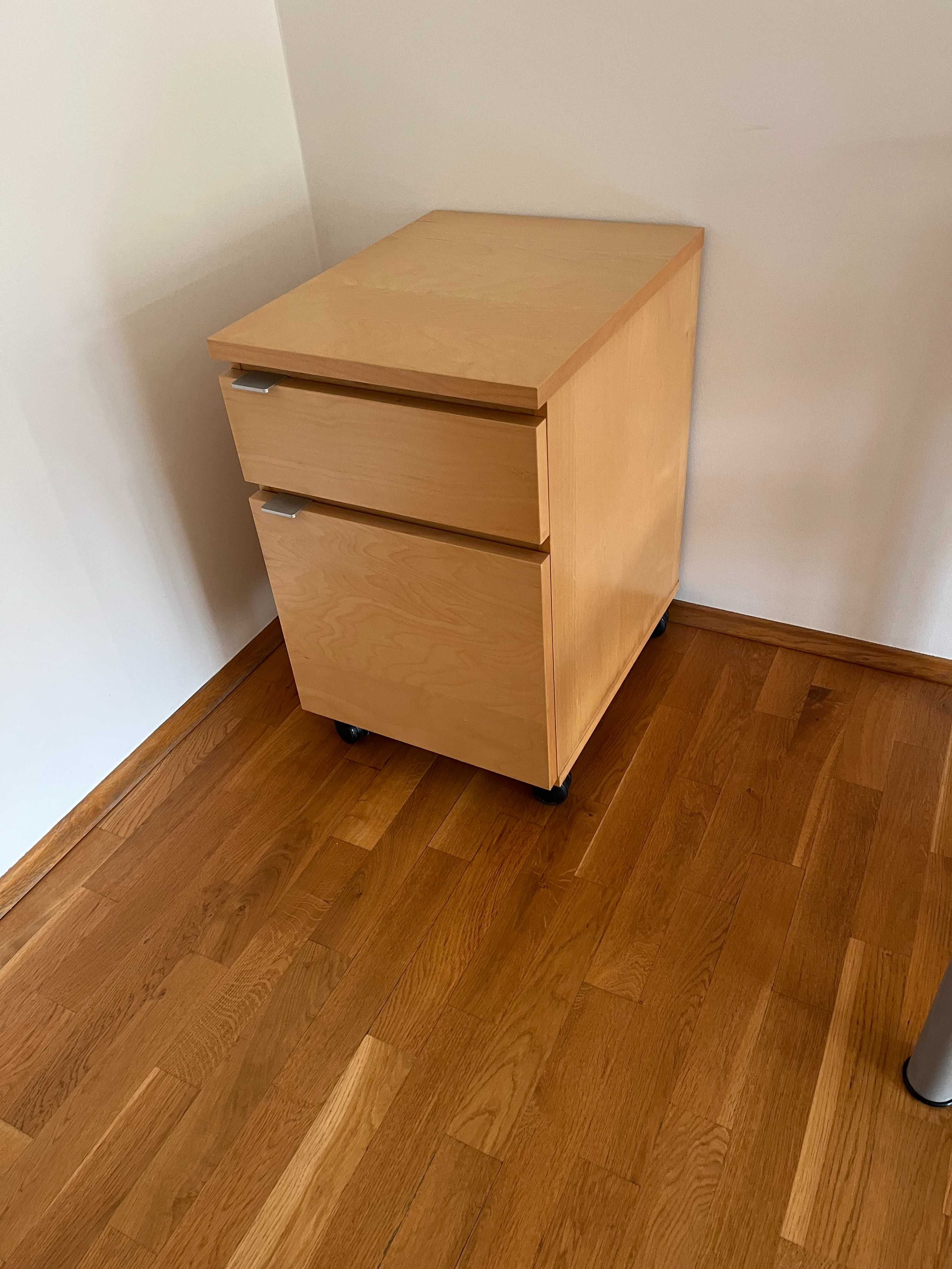 Kontenerek do biurka z dwoma szufladami Ikea