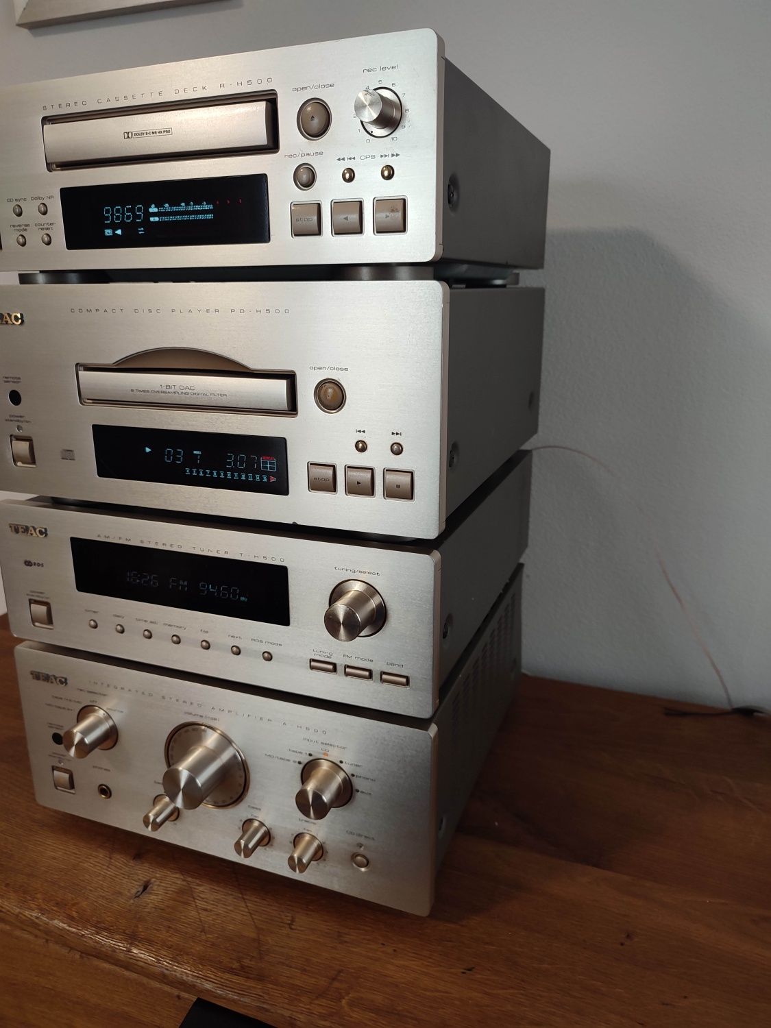 Rezerwacja! Wieża Teac wzmacniacz a-h 500+ tuner+ CD+ magnetofon