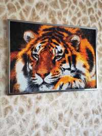 Картина Тигр алмазная вышивка(мозаика) 57*42