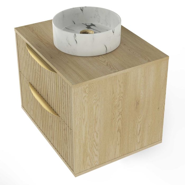 ZZ2055 - Szafka pod umywalkę nablatowa Avila 2.0, 60 cm, ryflowana