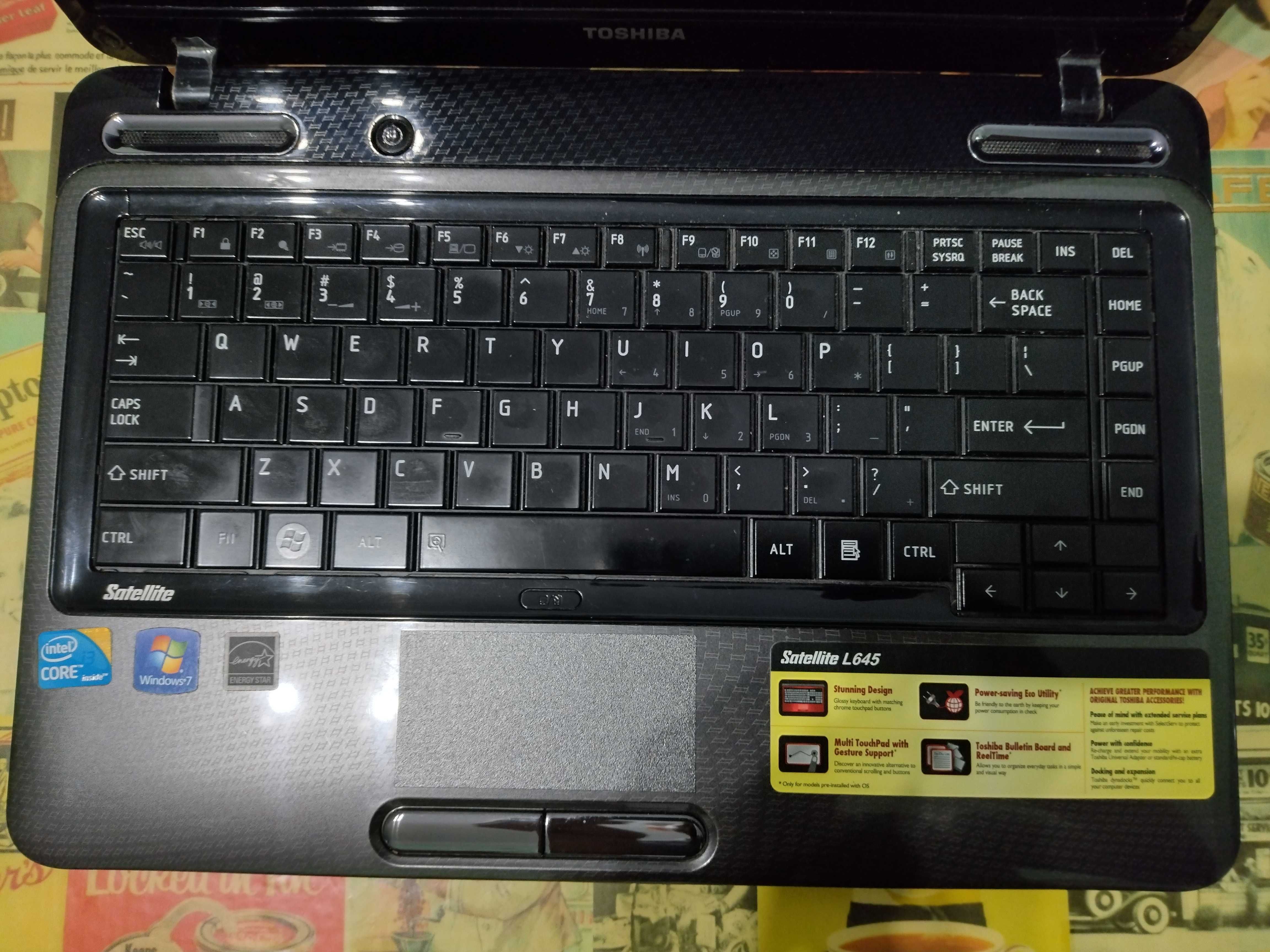 Laptop Toshiba Satellite L645 z zasilaczem
