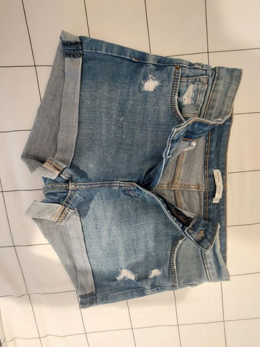 Calções ganga bershka