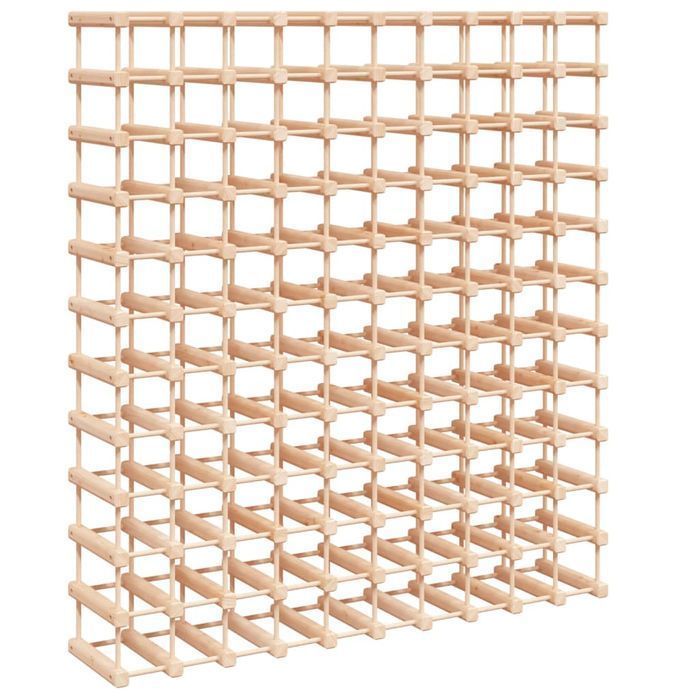 vidaXL Stojak na 120 butelek wina, 112,5x23x123,5 cm, drewno sosnowe