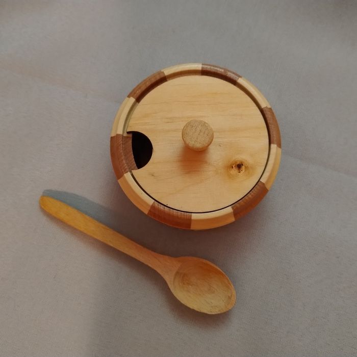 Дерев’яна цукорниця з бука, ручна робота