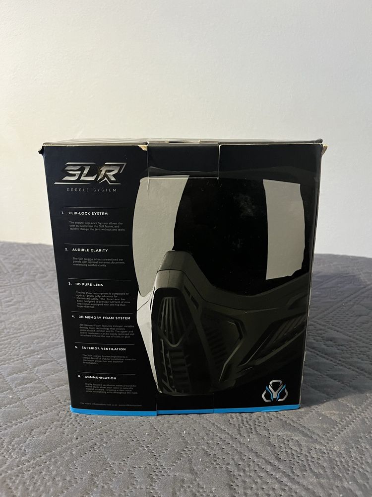Mascara de Paintball HK SLR White Google - Trooper Lentes pretas
