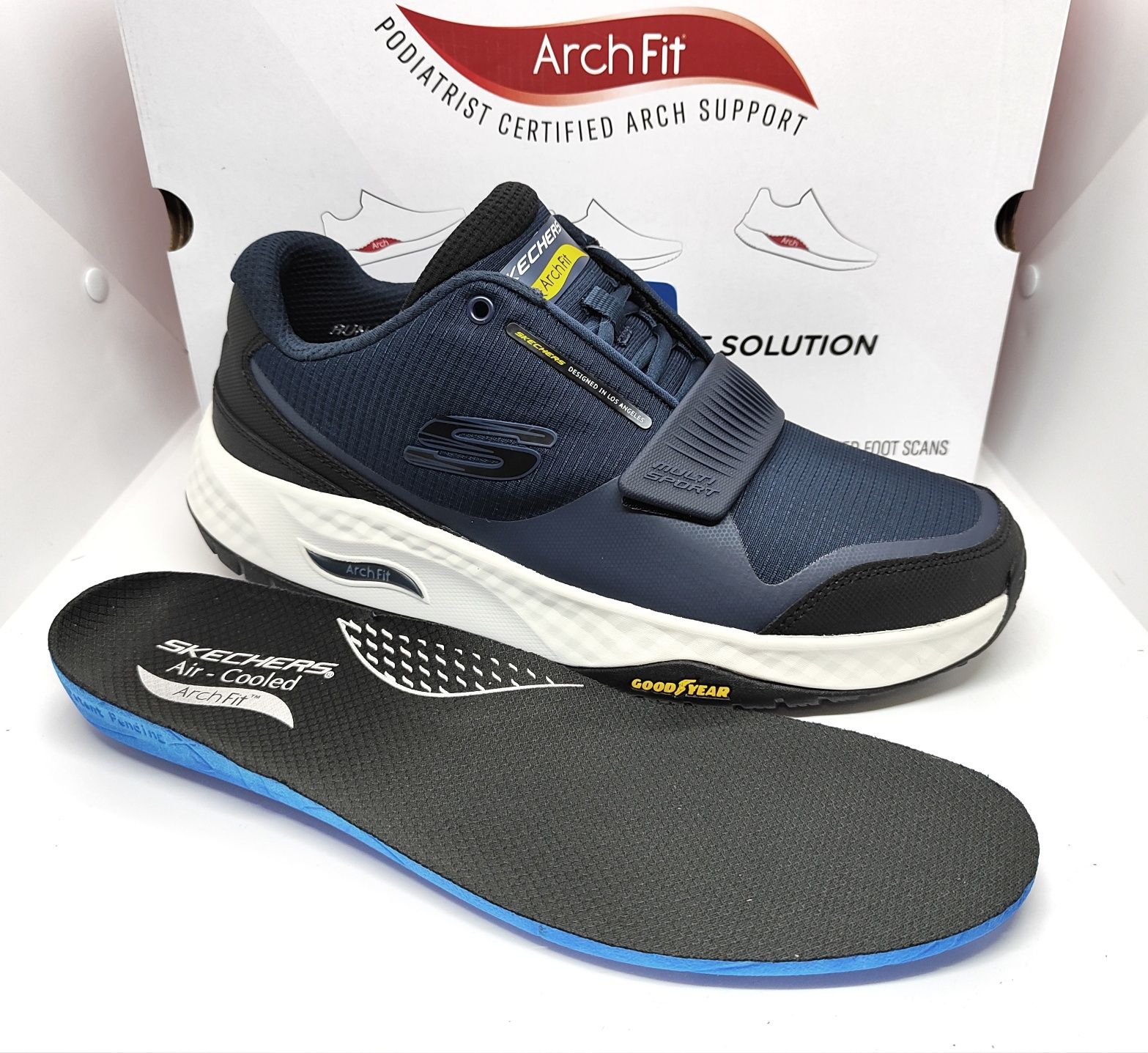 Кожаные 26 27,5 29 30см кроссовки Skechers Arch Fit Goodyear