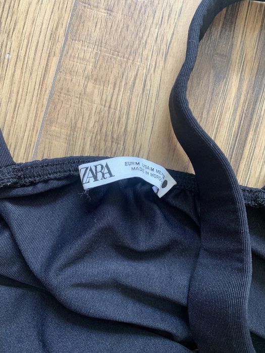 Drapowane body zara M strój czarny