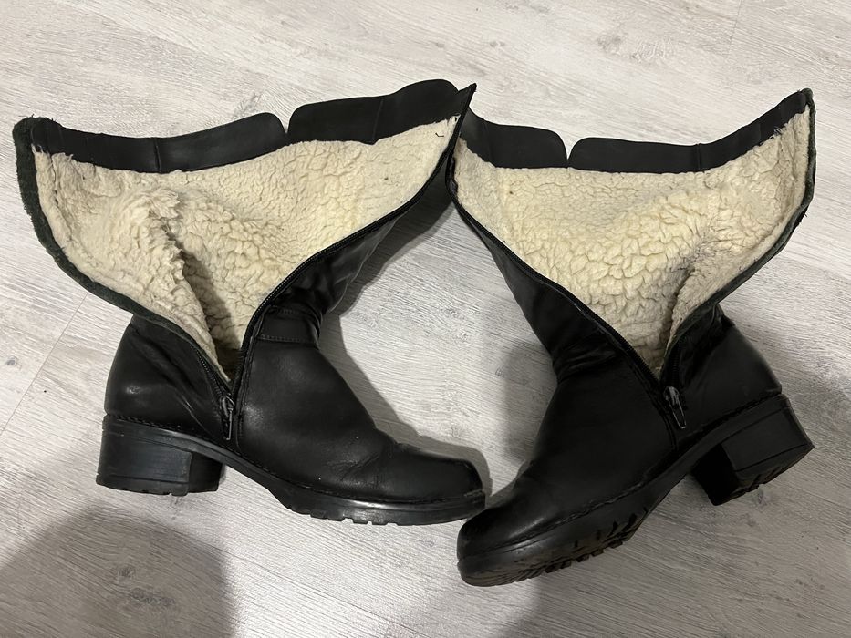 Чоботи жіночі зимові шкіряні