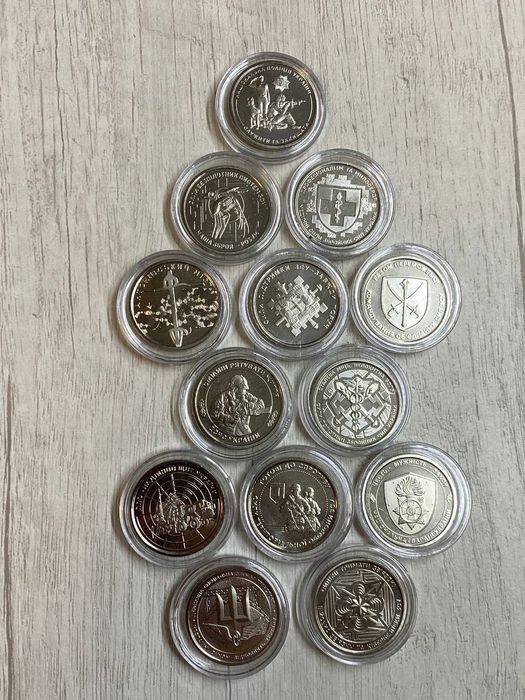 Монети зсу у капсулах, набір монет зсу
