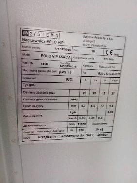 Nagrzewnica gazowa eolo vip systema 63 kw 
5200zl