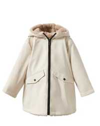 Утеплене пальто куртка на шерпі Zara 140