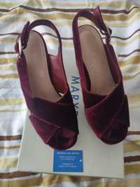 Sandálias MARYPAZ velvet Burgundy