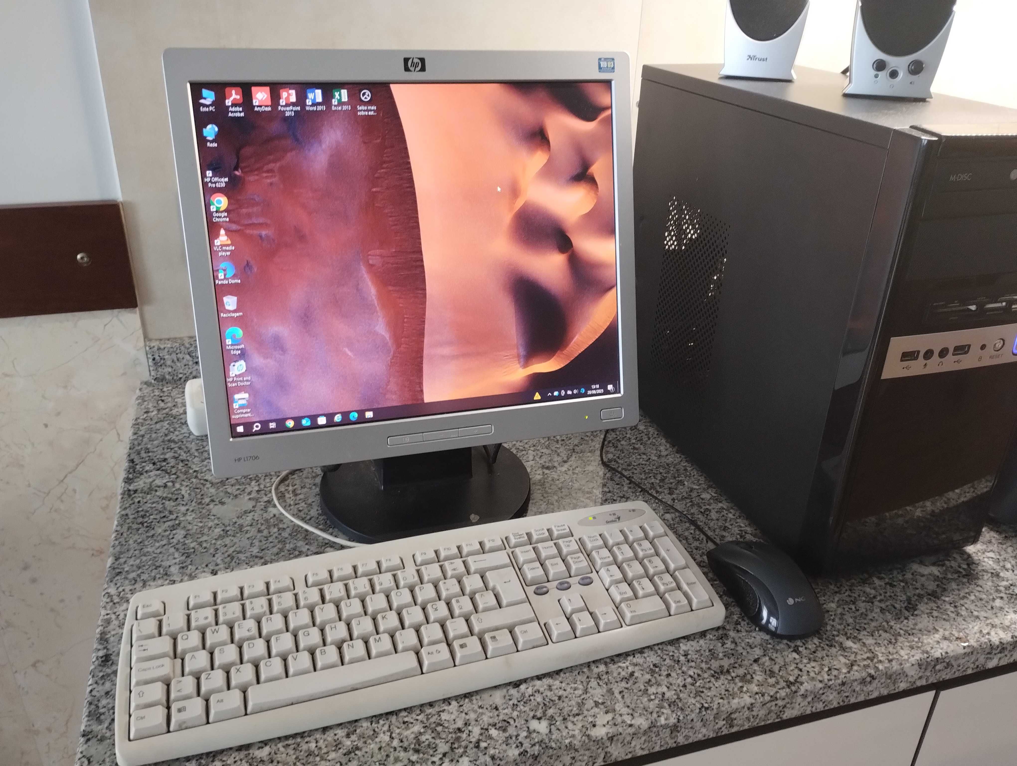 Computador completo com impressora HP