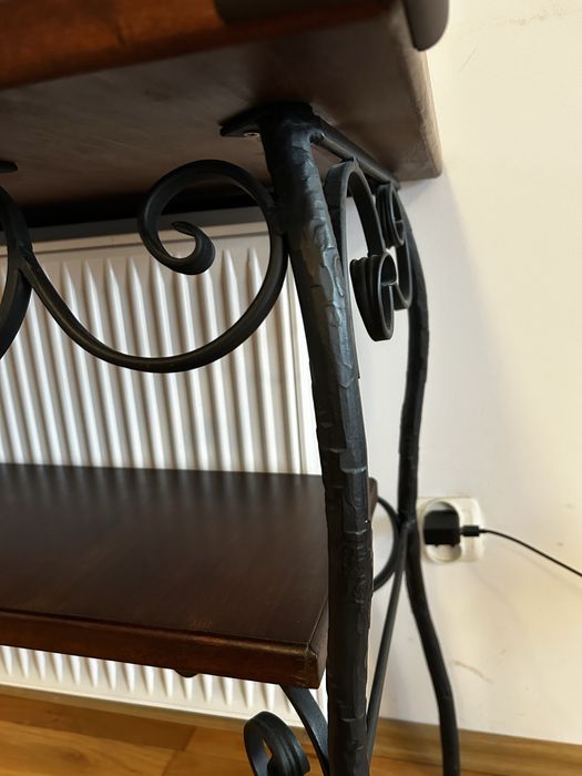 Regał Konsola toaletka stolik stół loft wenge metal