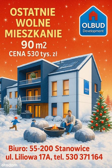 Ostatnie Gotowe Mieszkanie 90M2 5 Pokoi / 2 Balkony / Parking Gratis