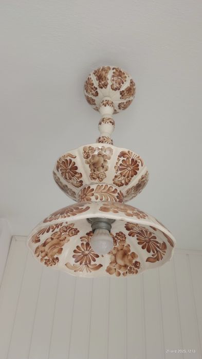 Lampa sufitowa z fajansu Włocławek
