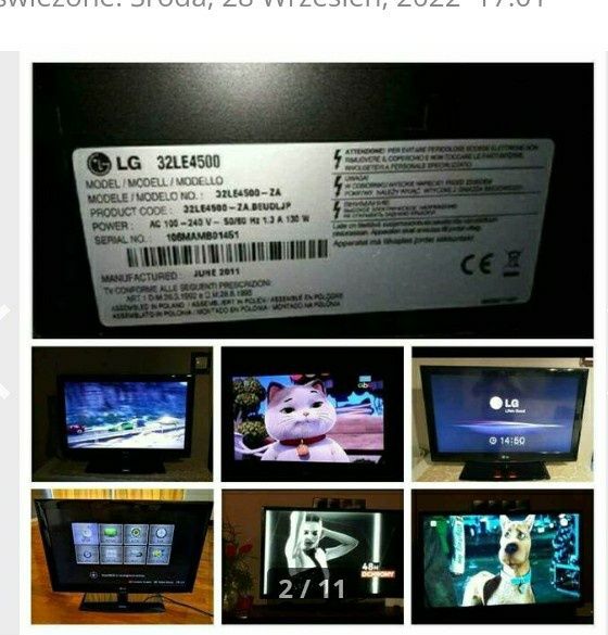 2 TV w cenie jednego samsung- 40" i LG32"+dekoder smart gratis/два
