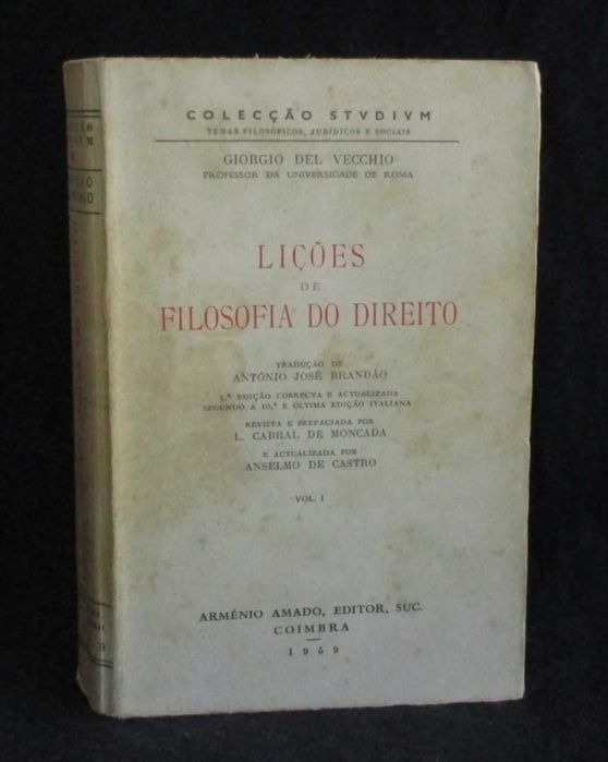 Livro Lições de Filosofia do Direito Prof. Giorgio Del Vecchio