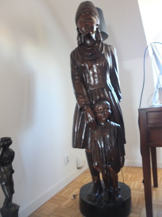 175 cm rzeźba kobiety, daleki wschód, drewno po gruntownej renowacji