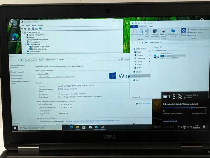 Laptop do Gier Dell Latitude E5550 15.6" I7-5600U 8GB 256GB GF840M FHD