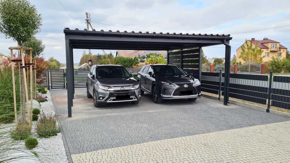 Wiata samochodowa, garażowa, dwustanowiskowa, carport, wiata