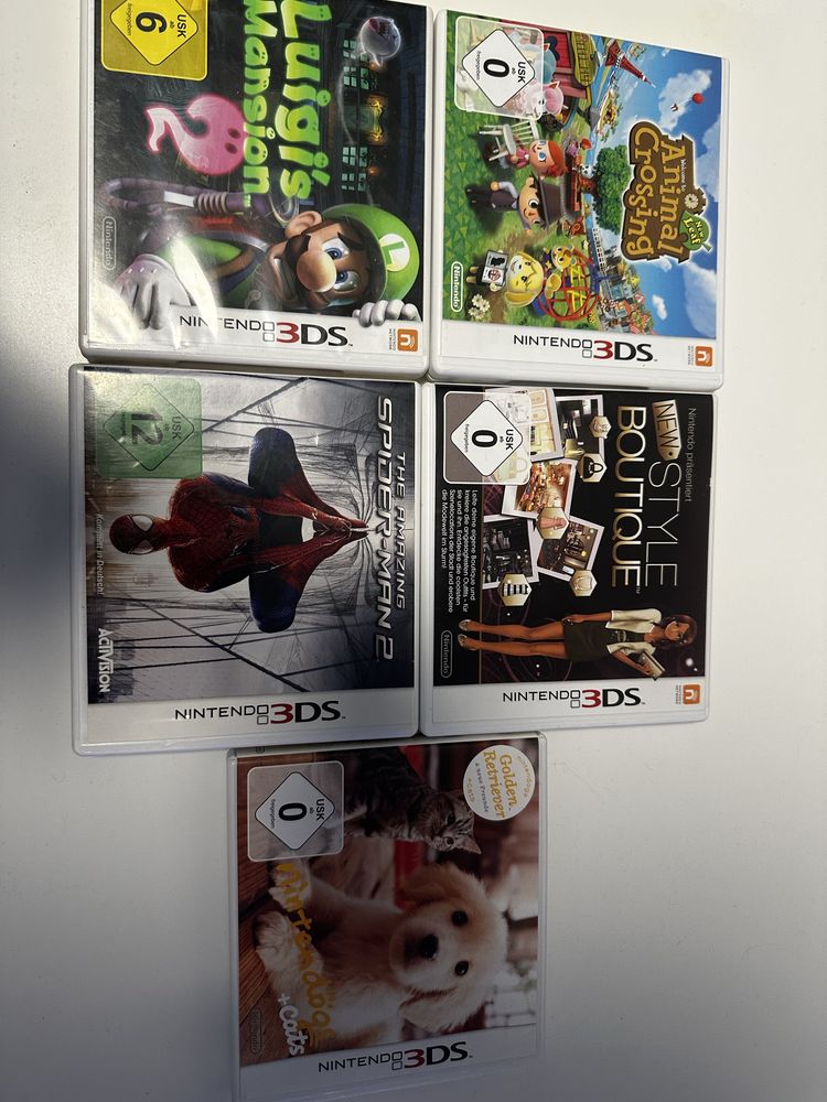 Gry Nintendo 3DS Luigi mansion 2 spider-man 2 Animal Crossing