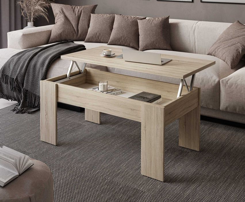 (dąb nelson lub dąb ceniza) Nowe ławy z podnoszonym blatem