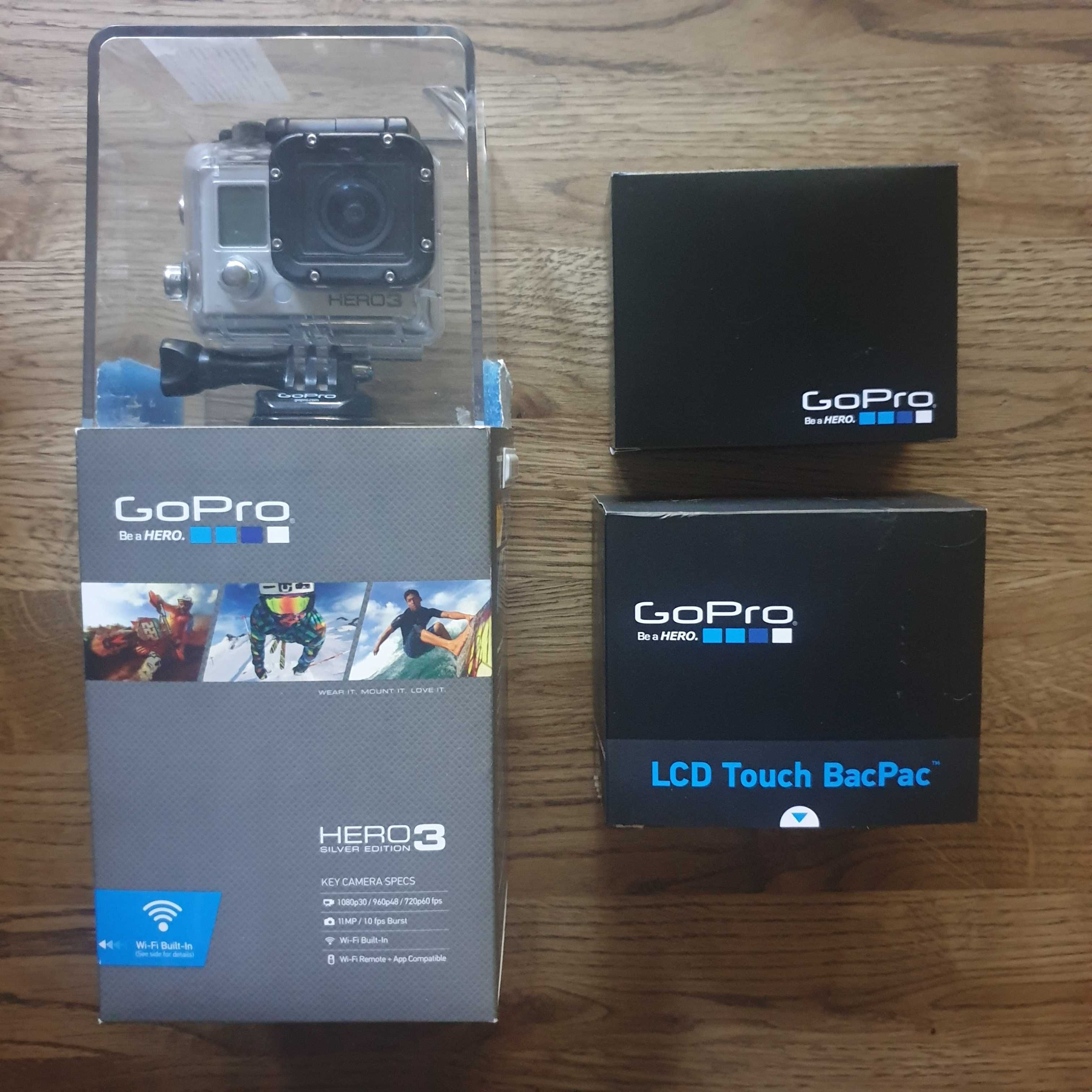 Go Pro Hero 3 Silver Edition з додатковим LCD дисплеем та аксессуарами