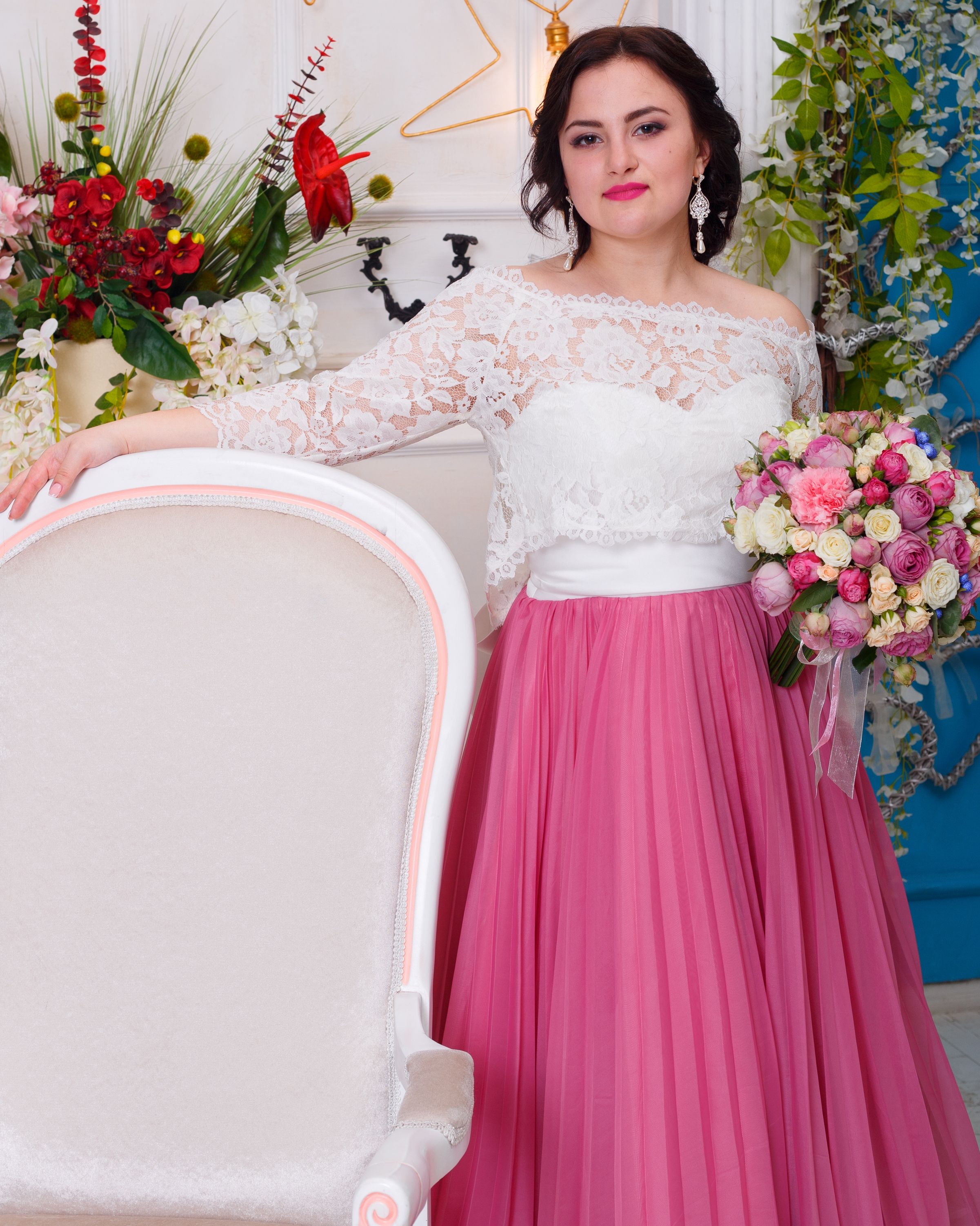 Шикарное свадебное/выпускное платье
