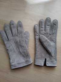 Rękawiczki beżowe szare S